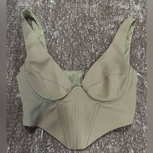 Tan corset. White fox. Size small